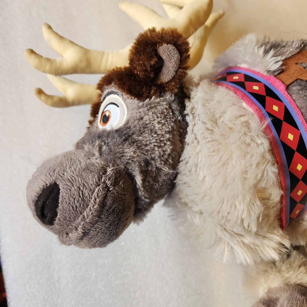 Disney Gray and Brown Stuffed Reindeer Toy